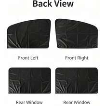 4pcs Magnetic Car Side Window Sunshade, Heat-Insulating Polyester Fiber UV Protection Privacy Sunshade, Polyester Material, Car Window Curtain Accessories, Car Window Sunshade Cover, Sunshade Pattern, Magnetic Curtain, Privacy Curtain, Car Accessories - A - View 13