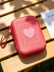 Heart Gradient Digital Storage Bag, Hard Shell Storage Box For Data Cables And Chargers - Multicolor - View 2