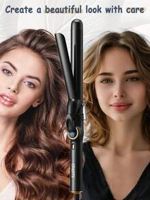 CRASTS 28mm Large Curling Iron, 2-In-1 Curl & Straighten Hair Styler, Fast Heating, Adjustable Temperature, Quick Big Wave Styling Curling Clip - Black - View 7