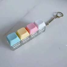Juguete Fidget Teclado Tapa de Tecla Llavero, Juguete Fidget de Botón, Regalo Anti-Estrés para Pasar el Tiempo para Adultos, Color de Tapa de Tecla Aleatorio - Multicolor - Ver 7