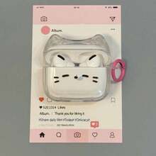 1個可愛睡貓耳機保護套，相容 第4代、3 Pro/2，Apple 耳機保護殼 - 無色 - 查看 2