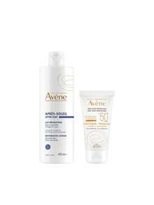 Avene [حزمة] لوشن العناية بالشمس بعد التعرض للشمس المرمم 400 مل + كريم معدني بحماية عالية جداً SPF50+ 50 مل - شفاف - مشاهدة 1