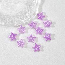10pcs 14mm Red Heart-Shaped Polka Dot Glass Beads, For Jewelry DIY Bracelet Necklace Accessories - Multicolor - View 4