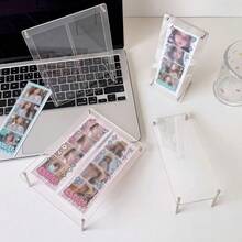 2 buah Stand Pajangan Foto Akrilik Transparan 4 Slot, Bingkai Foto Magnetik, Cocok untuk Foto Idola, Bingkai Foto Meja yang Lucu, Ideal untuk Foto Selfie, Koleksi Penggemar, dan Dekorasi Kamar, Musim Kembali ke Sekolah - beraneka warna - View 8