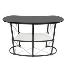 Countertops Pull-Out Promotion Table 130*40*90CM - Black and White - View 8