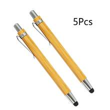 Custom Text Logo Capacitive Stylus Bamboo Ballpoint Pen, Bamboo Writing Tool, Stationery Gift, Natural Desk Accessory, Ballpoint Pen, 2-In-1 Pen, Touch Pen, Creative Bamboo Ballpoint Pen Office Stationery Gift Promotional Pen - Multicolor - View 15