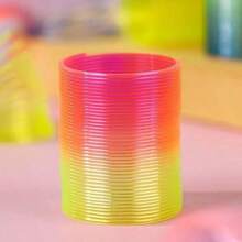 1pc Colorful Ring - Elastic Ring - Rainbow Spring Toy - Dynamic Educational Stacking Ring Toy - Rainbow Color - Party Gift Entertainment Learning Tool - Random Color - Multicolor - View 6