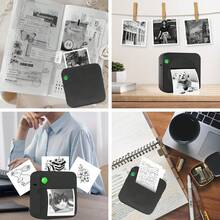 Mini Printer, Portable Thermal Sticker Maker, Includes 1 Roll Of Printing Paper, Compatible With IOS And Android, Suitable For Notes, Photos, DIY, Diaries, Etc. - 彩色 - 查看 7