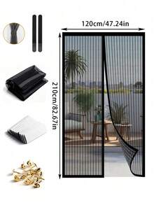 Magnetic Screen Door, Magnetic Closure - Keeps Bugs Out While Letting Cool Breeze In, Durable Mesh - Suitable For Pets And Children, Fits Front Doors And Sliding Doors - A - View 13
