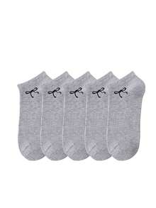 1/5/10/15/20 Pairs Casual Daily Socks, Simple Boat Socks, Soft Skin-Friendly, Comfortable And Breathable - Multicolor - View 27