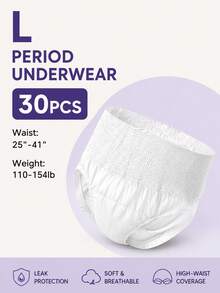 5/10/30pcs,Period Panties,Lightweight And Breathable,Quick Absorption,Super Absorbent,3D Stereoscopic Protection,Leak-Proof And Breathable,Odor Elimination,Random Pattern,Suitable For Summer Travel,Menstruation,Postpartum,Travel. - Menstrual Pants - View 12