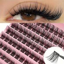 LIMEIKAI 120 Clusters False Eyelashes, 8-16mm, Thin Natural, D Curl, Fluffy Clusters, DIY Eyelash Extension, Eyelash Clusters, Individual False Eyelashes, False Eyelashes, False Eyelashes - C - View 6