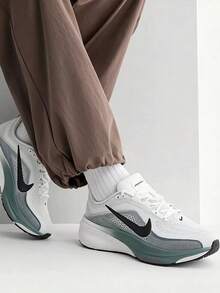 Nike Pegasus 42 Comfortable Fit Durable Breathable Responsive Running Shoes Men's White Black Green - White Black Green - View 1