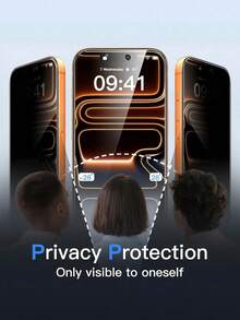 3片裝隱私鋼化玻璃螢幕保護貼，相容 iPhone 18Pro/18Pro Max/17/17 Pro/17 Pro Max/16 Pro Max/16/15 Pro Max/15/14/14 Pro Max/13/12/11/XS/XR 系列，9H 硬度，防刮防偷窺隱私玻璃 - 黑色 - 查看 6