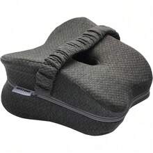 Memory-Schaum Kissen mit waschbarem Bezug und elastischem Befestigungsgurt, ergonomisches Schlafkissen speziell für Seitenschläfer im Heimschlafzimmer - Grau - Übersicht 6