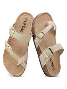 GETAC Women Flat Sandals - Beige - View 6