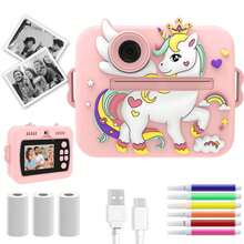 Kids Camera Toy, Instant Camera For Children, Birthday Gift For Girls 3-12 Years Old, Can Record Video, Doodle Photos, Fun Interactive, Comes With Exquisite Gift Box, Ideal Toy For Kids, Back To School Gift, Christmas Gift - Pink - Multicolor - View 18