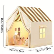 Tenda da gioco divertente per bambini, castello giocattolo per le faccende domestiche, con finestre/tende/tende per la porta, con borsa portaoggetti, base segreta/tenda per dormire per bambini e bambine, regalo per compleanno/Natale/Ringraziamento/Ognissanti, accessori e luci non inclusi - Multicolore - Visualizzare 10