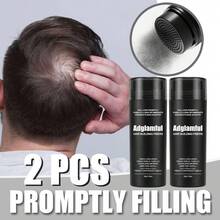2 PCS 30g Hair Fiber Powder, Covers Hairline, Waterproof & Sweat-Proof, Easy To Clean, Portable Touch-Up, Quick Hair Thickening, Creates Full Contour, Provides Fresh & Voluminous Hair Feel, Suitable For Business Trips & Travel - Multicolor - View 1