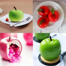 8-Cavity Apple Silicone Mold For Baking Mousse Cake, Dessert, Bread, Chocolate, Fruit, Pudding, Gel, Ice Cream, Christmas Cake Decoration, Non-Stick And Easy Release, Apple Shape, Also Suitable For Soap And Candles, Non-Stick And Easy To Clean, Oven And Microwave - View 10