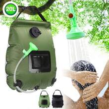 Shower Bag | 5 Gallon/20 Liter Solar Heated Camping Shower Bag | Detachable Hose | On/Off Shower Head | Portable Shower | Travel Shower | Portable Shower Suitable For Beach, Swimming, Hiking - A - View 2