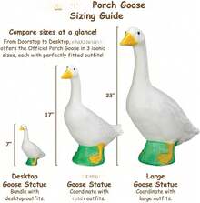 Official Gaggleville 23" Large White Goose, Plastic Garden Décor, Vibrant And Clean Painted Goose Feet - Indoor Or Outdoor Decorative Figurine For Garden, Patio, Or Entryway Accent,Outdoor Decor,Desk Goose,Garden Decor,Porch Goose,Garden Stuff - 預設 - 查看 5