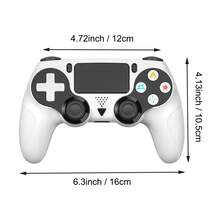 Wireless Controller For P4/Pro/Slim/PC, 600mAh Battery 2H Charge For 7-9H Playtime, Adaptive Triggers, Touchpad, Anti-Slip Grip, USB Charging, ABS, Black, Great Gift For Gaming Squad & Birthday Boy - View 8