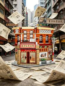 18+ Adult Exclusive Luxury Beach Hotel/Pier Adult Building Blocks, Puzzle Theme Modular Architecture Miniature Toy, Stress Relief Relaxation Game, Suitable For Birthday Scene Decoration And Atmosphere Arrangement - Multicolor - View 10