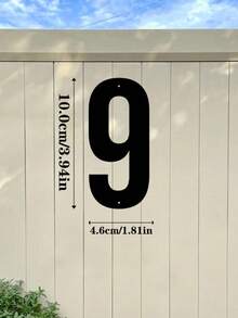 1 Piece 0-9 Number Metal House Number Plate - Metal House Number Plate, Suitable For House Numbers, Outdoor Mailbox Numbers, Home Decoration, Garden Decoration, Gates, Garage Doors, Includes Numbers 0 To 9, Can Be Freely Combined - Number - View 26