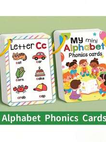 27張英文字母閃卡,幼兒教育,學習動物與字母,認知啟蒙卡,適合3-6歲兒童的字母發音閃卡,包含26個字母、單字及對應解釋 - 彩色 - 查看 8