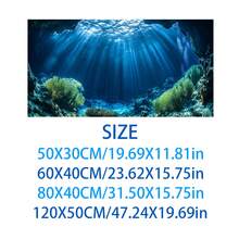 Seascape Sand, Rock, Water Plant And Fish Tank Decor - Coral Reef Self-Adhesive Removable Wallpaper-Style Background, Easy To Peel And Stick Freshwater/Saltwater Aquarium Reusable Fish Tank Decoration, Fish Habitat Decor, Aquarium Sticker, Suitable For Stream Tank, Planted Tank, Turtle Tank Landscaping, Studio Photography Backdrop, Self-Adhesive Front - B - View 10