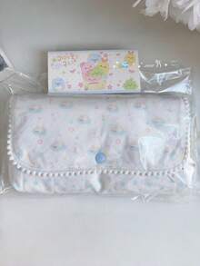 Cute Lace Pencil Case, Korean Style Pink Plaid Polka Dot Pencil Bag With Bow And Heart Decoration, Aesthetic Back To School Stati, First Day Of School - Multicolor - View 9