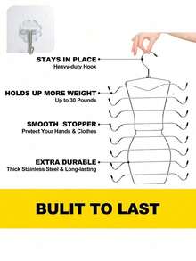2pcs/1pc Multi-Layer Stainless Steel Folding Clothes Rack, For Underwear And Bra Drying, Multi-Functional 8/4-Layer Storage Rack, Suitable For Seamless Tank Top Organization, Non-Slip Foldable Bra Storage Rack, Small Space Storage And Organization, Holiday Gift - Multicolor - View 12