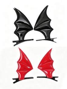 Halloween Headwear - Bat Hairpin - Little Devil Hair Accessory - Festival Party Hair Accessory - Multicolor - View 4