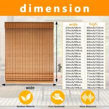 Brown Bamboo-Style Cordless Roller Blinds – Spring-Operated, Light-Filtering Shade Curtains For Windows; Easy DIY Installation With No Tools Needed; Available In Multiple Standard Sizes; Ideal For Living Room, Kitchen, Bedroom, Balcony Or Patio Use; - JY2308 - View 4