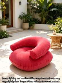 5/1pc Portable Inflatable Armrest Slouchy Sofa, Soft Flocked Inflatable Chair, Multi-Color Lightweight Foldable Outdoor Inflatable Lounge Chair, Suitable For Camping, Picnic, Beach, Dorm, Back To School, Indoor Reading And Relaxation, Easy To Inflate And Deflate Leisure Furniture - Multicolor - View 16