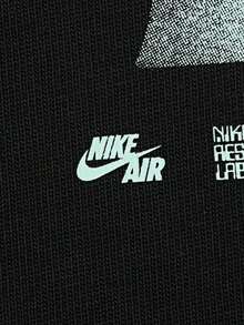 Nike Men's AS U NSW FAMILY REUNION TEE Short Sleeve Knit Collarless T-Shirt TIW1200-010 - Black - View 4