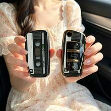 1pc Car Key Case-Exquisite Print,Suitable For Audi A3 8P, A6 C6, Q3 8U, A1 8X, Q7 4L, TT 8J, R8 42.Advanced Soft-Touch, Does Not Block Signal, Unisex. - Audi 3 Button Model CA - View 5