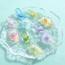 5pcs Cute Sanrio Popsicle Shaped Keychains, 3D Cinnamoroll Kuromi My Melody Pochacco Pompompurin Acrylic Bag Pendant Charms, Mini Cartoon Key Ring Decorative Gifts For Teen Girls - Keychain - View 7