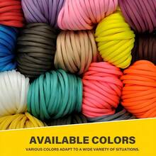 550 Paracord, 4mm, 7 Strand Core, Type III Nylon Rope, Parachute Cord, Suitable For Outdoor, Camping, DIY Crafts - Multicolor - View 2