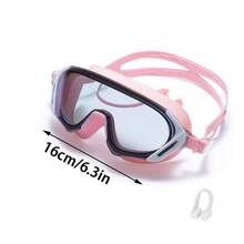 High Definition Anti-Fog Adult Swim Goggles, Wide View Swimming Goggles, Unisex Professional Training Swim Goggles, Adjustable Silicone Strap Comfortable Fit Swimming Gear - Pink - View 6