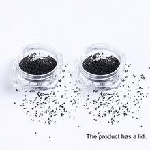 Mini Beaded Nail Art Decor, Black Resin Mini Beads, Large And Small Black Pearls, Y2K Punk Nail Art Design Nail Decoration, DIY Nail Salon Decor Accessories And Nail Supplies - Multicolor - View 15