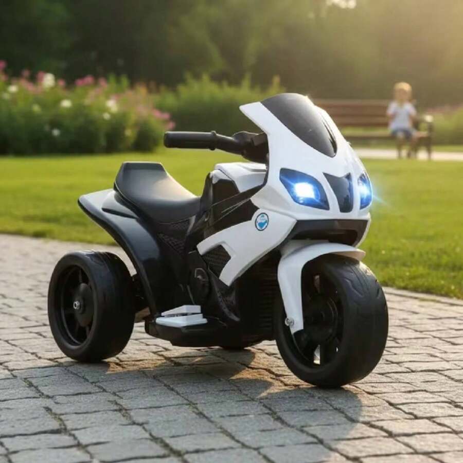 Moto Infantil Niño, Triciclo con Carro Niño Montable, Asientos más grandes y espaciosos para un viaje más cómodo. - Blanco - Ver 1