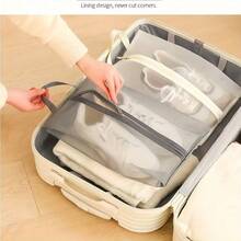 1pc Foldable Breathable Mesh Shoe Bag - Transparent Visible Design Storage Bag, Portable Handheld Sports Fitness Shoe Storage Bag, Dust-Proof Moisture-Proof Large Capacity Shoe Storage Bag, Suitable For Gym, Travel, Beach And Cosmetics - View 9