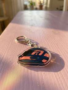1pc/8pcs F1 Racing Helmet Pattern Keyring Packs, Racing Helmet Silhouette, Fashionable Decorative Keychain, Suitable For Back To School, Gift For Racing Fans, Daily Wear, 2026 F1 Season Popular Merchandise - Multicolor - View 12