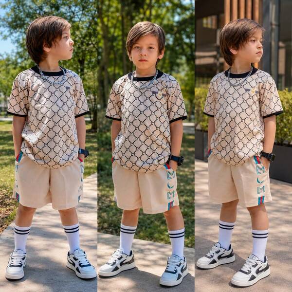 Roupa Infantil Menino Conjunto Infantil Masculino Verão Conjunto Estilos Confortável Conjunto Menino