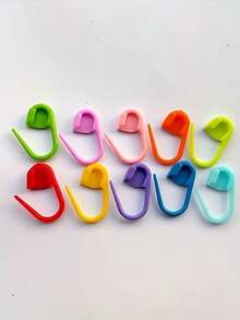 Colorful Crochet Stitch Markers And Counters, Suitable For DIY Crafts And Crochet Knitting - Plastic Crochet Stitch Counters, Color-Coded Markers, Suitable For Adult Hobbyists, Handmade Doll Making And Gift Giving - A - View 7