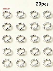 5/12/20pcs Copper Jump Rings, 18K Gold Plated, Open Rings, Half Open Rings, Suitable For Connecting Pendants, Jewelry, Bracelets, Necklaces And Lobster Clasps - Wolf Fang Half-closed Opening Ring - View 12