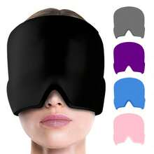 Hydrogel Ice Compress Head Wrap, Dual-Use Cold & Hot Cooling Heating Head Cover, Cold & Hot Headband, Cold & Hot Relaxing Dual-Use Headwear Eye Mask, Physical Cooling Gel Head Wrap Cold & Hot Ice Compress Head Cover Face Mask Ice Compress Eye Mask Gel Head Wrap - A - View 1