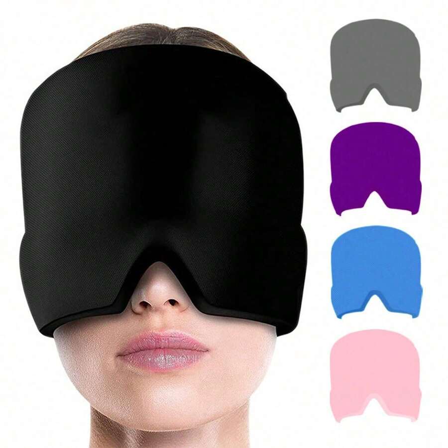 Hydrogel Ice Compress Head Wrap, Dual-Use Cold & Hot Cooling Heating Head Cover, Cold & Hot Headband, Cold & Hot Relaxing Dual-Use Headwear Eye Mask, Physical Cooling Gel Head Wrap Cold & Hot Ice Compress Head Cover Face Mask Ice Compress Eye Mask Gel Head Wrap - A - View 1